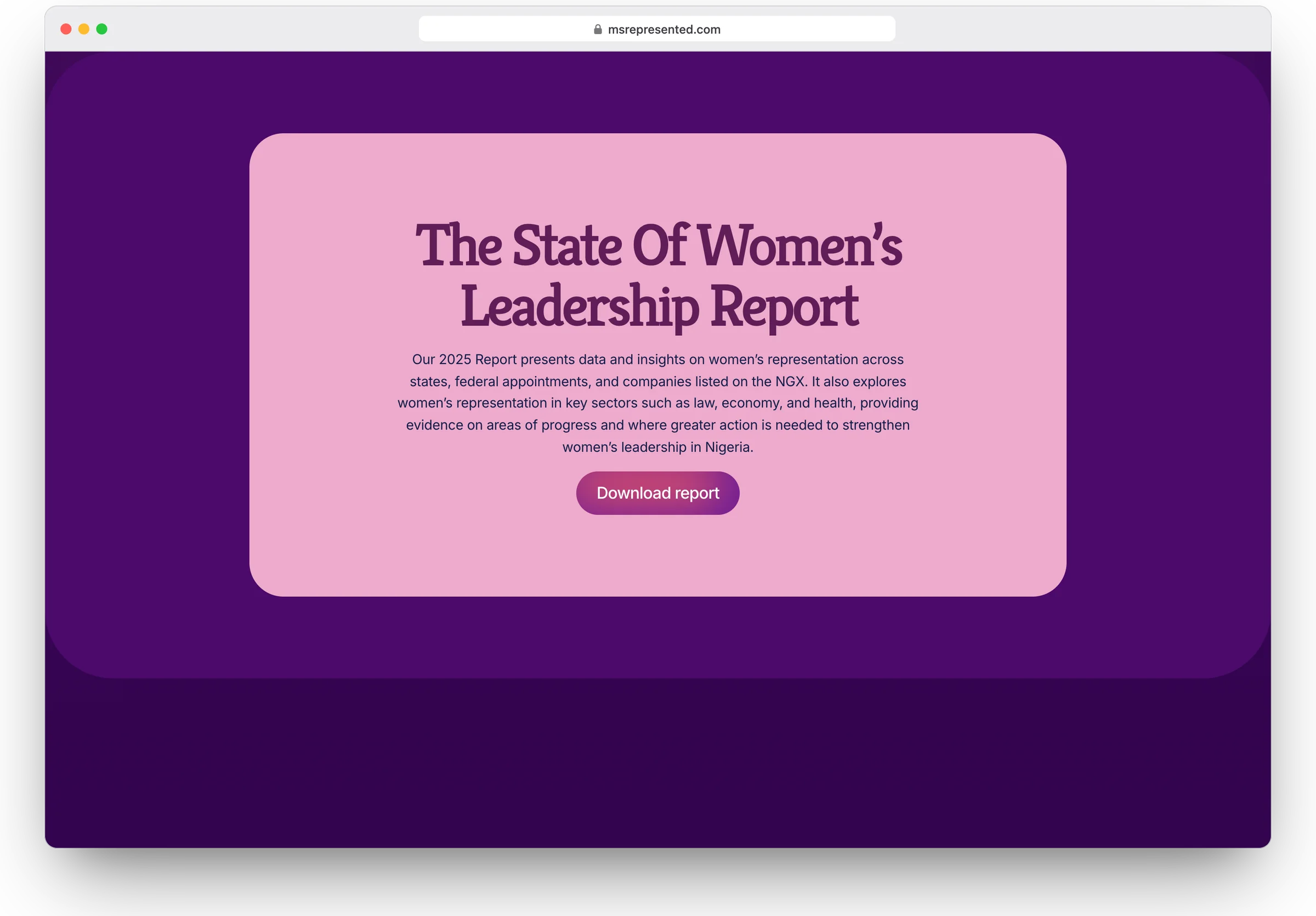 The Msrepresented Games website, home 2025 section 3 in a desktop browser