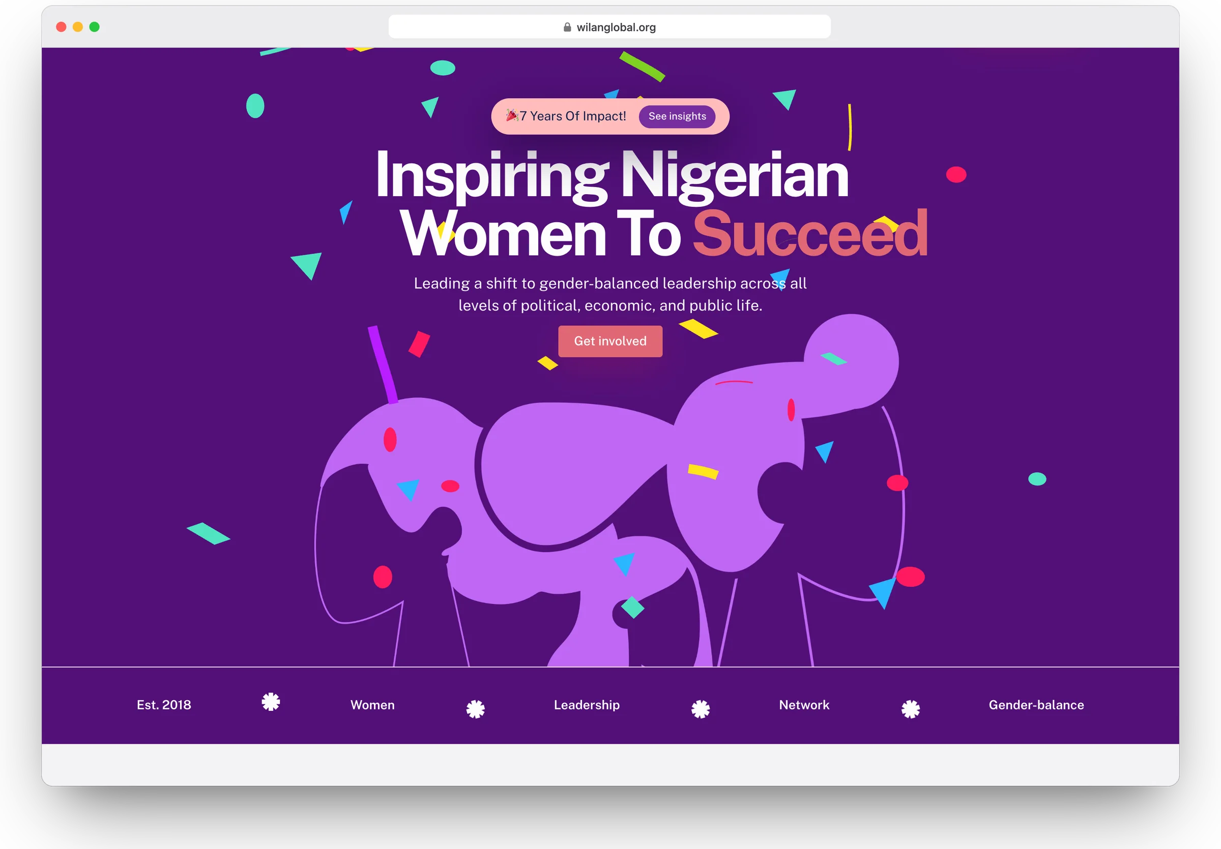 WILAN Global website, home section 1 in a desktop browser