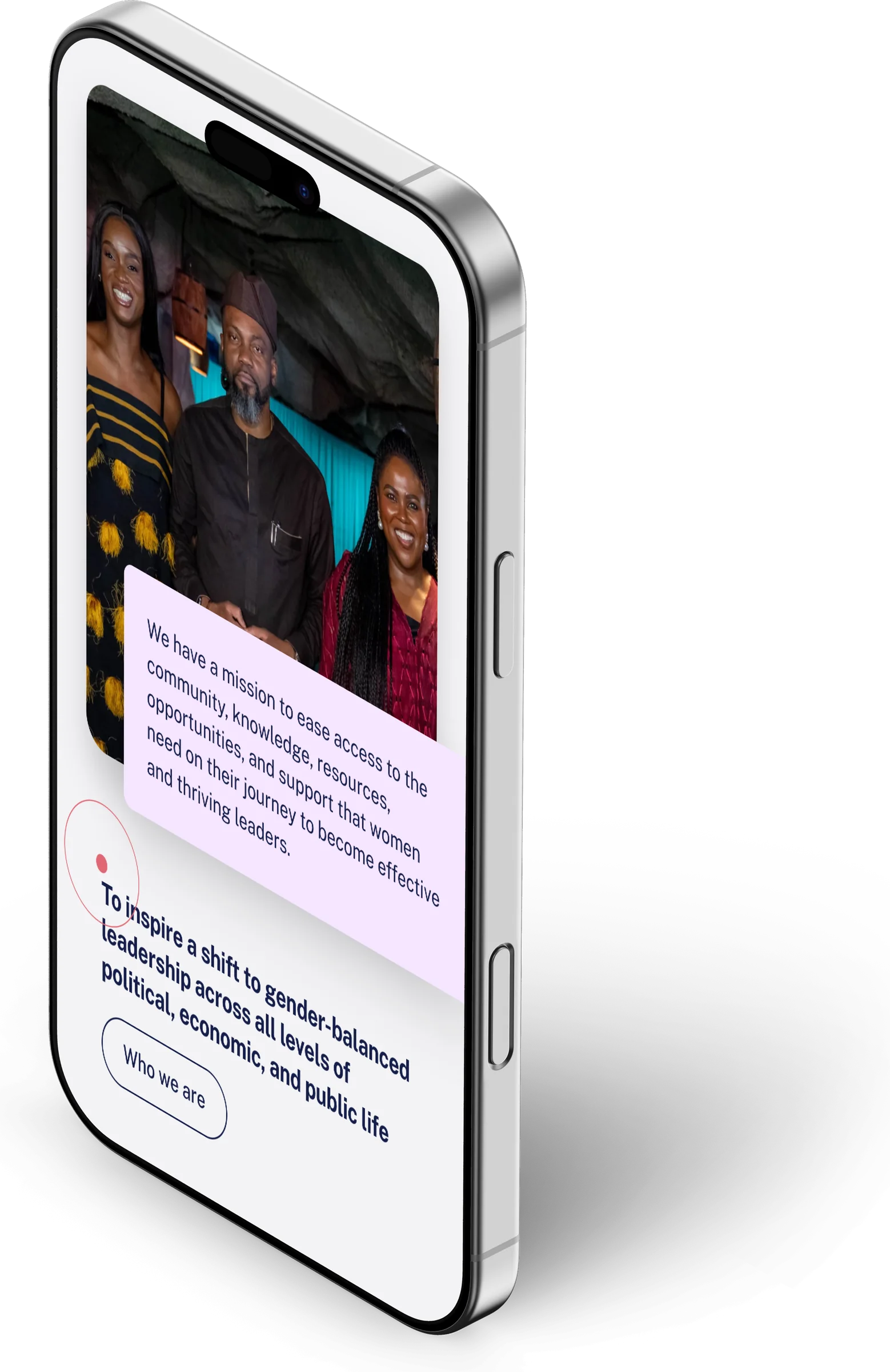 WILAN Global website, home section 2 on iPhone