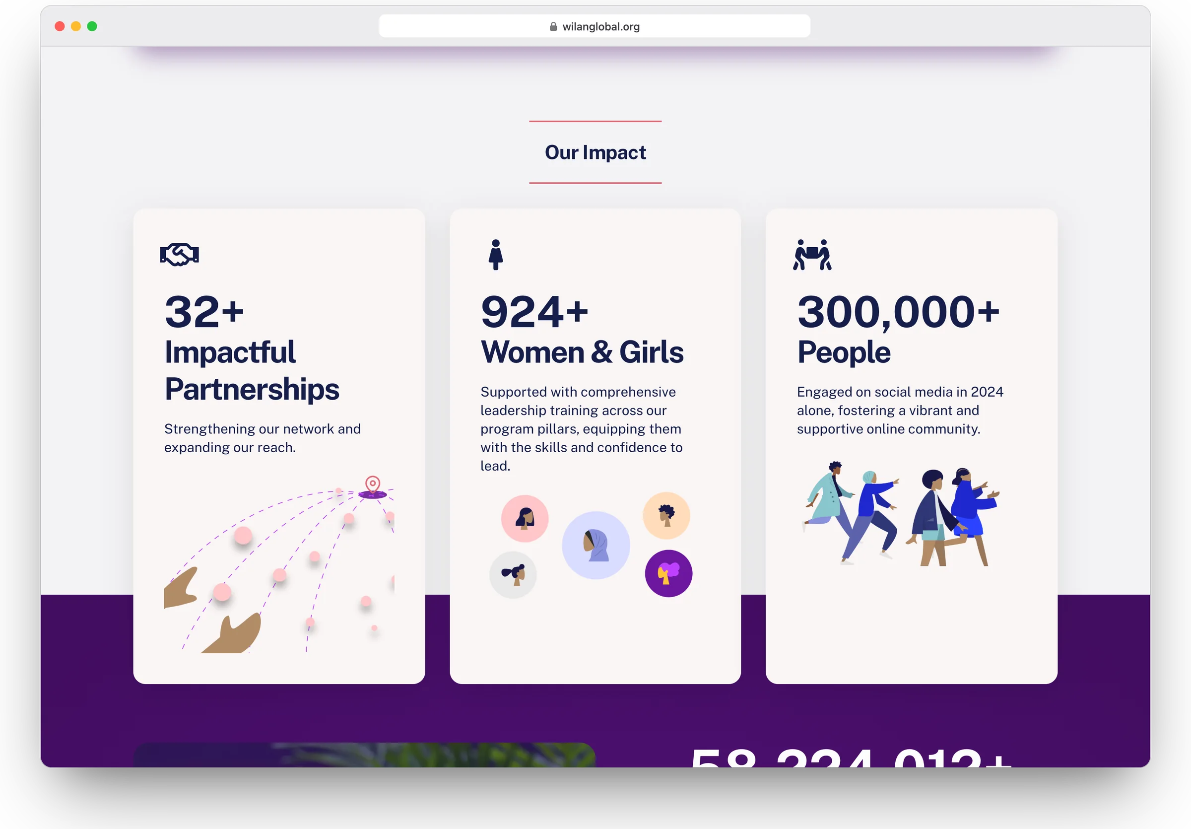 WILAN Global website, home section 7 in a desktop browser
